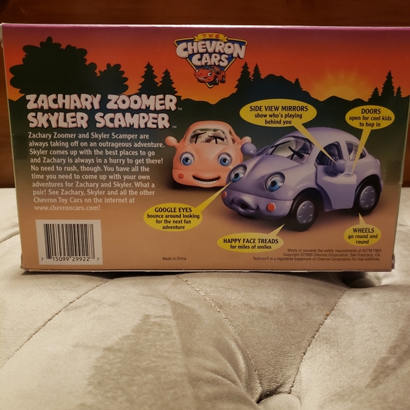 NIB Vintage The Chevron Cars Zachary Zoomer/Skylar Scamper - Picture 2 of 4